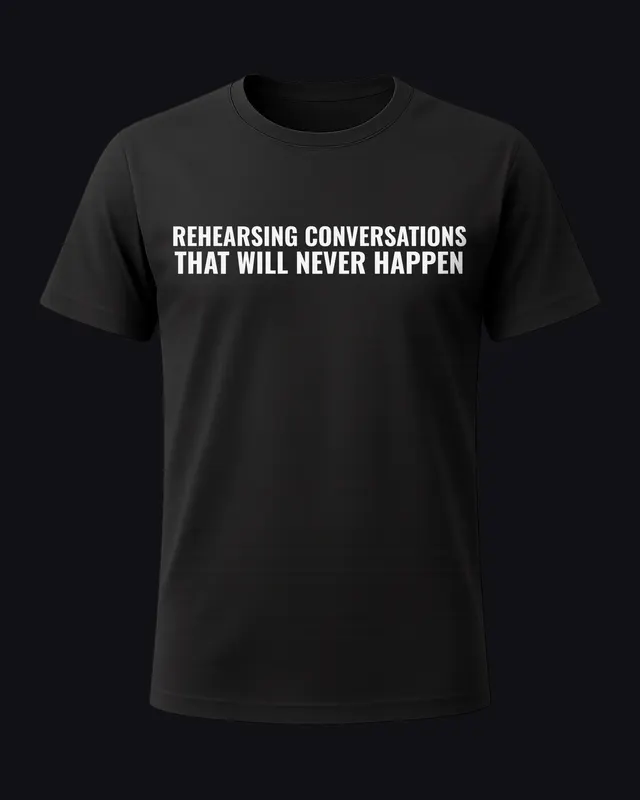 Rehearsing conversations that will never happen - unisex tee