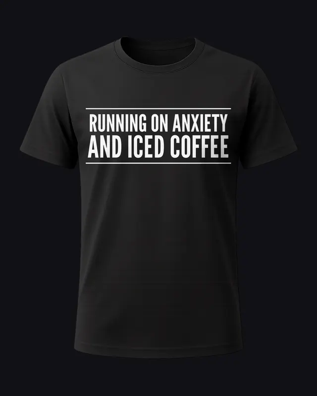 Running on anxiety and iced coffee - unisex tee